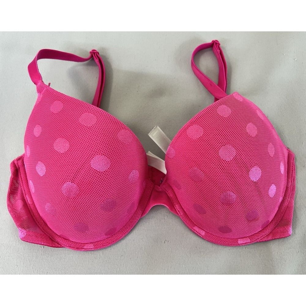 Victoria's Secret Pink Wear Everywhere Lightly Lined T-Shirt Bra  32DD Hot‎ Pink